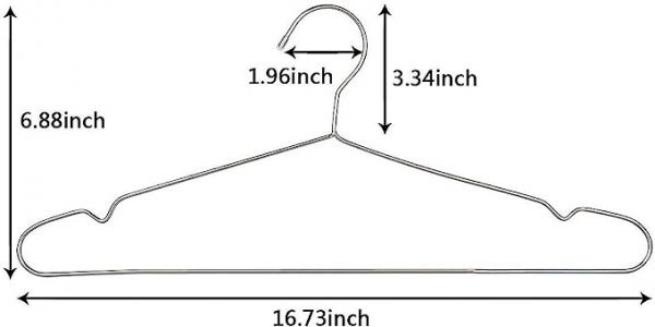 Clothes Hangers 40 Pack Pants Hangers Stainless Steel Strong Metal Hangers 16.5 Inch for Heavy Duty Coat Hanger