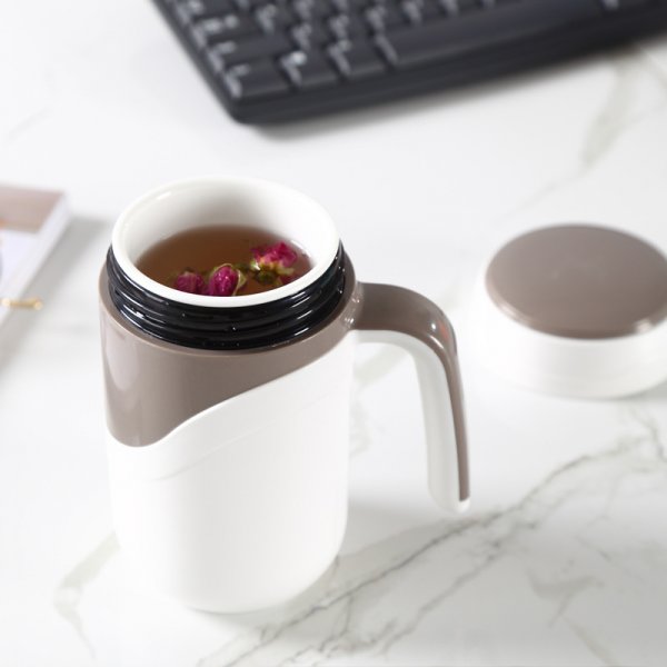 500ml Mugs Insulated Straw Water Cup Stainless Steel Large Capacity Cup Breakfast Portable Couple Milk Tea Coffee Thermos Cup